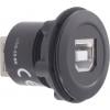 TRU COMPONENTS USB-03-BK USB vestavný konektor zásuvka, vestavná Zásuvka USB typ B ⇔ zásuvka USB typ A Množství: 1 ks