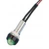Indikátor pro montáž do panelu, řada: STR/LH/8/AC Series Zelená, typ žárovky: LED Volný přívod Oxley 8 mm, IP67