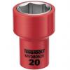 Zásuvka 3/8 in pohon 19 mm 6 bodů Šestihran Splňuje normu VDE/1000V, celková délka: 46mm Teng Tools Zásuvka 3/8 in pohon 19 mm 6 bodů Šestihran Splňuje normu VDE/1000V, celková délka: 46mm Teng Tools