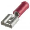 TE Connectivity Zásuvný konektor, řada: PIDG FASTON .250 Izolované, 6.35 x 0.81 mm, Červená Vnitřní, celková délka: 22.2