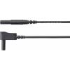 Schützinger měřicí kabel zástrčka 4 mm zástrčka 4 mm 50.00 cm černá 1 ks