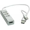 Roline 14.02.5037 USB Hub 4 porty USB-A USB 2.0 480 MBit/s stříbrná (metalíza)