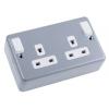 Zásuvka Šedá 2cestná Urea Moulded, Termoplastický Spínací proud 13A USB, Velká Británie, Francouzština, Americká