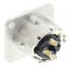 Neutrik Konektor XLR, počet kontaktů: 3, orientace těla: Rovný Vnější, pokovení: Stříbro přes nikl, Kabel, 50 V,