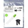 Quadrios 25O198 sada LED zelená kulatý 3 mm 2500 mcd 20 mA 3.0 V Quadrios 25O198 sada LED zelená kulatý 3 mm 2500 mcd 20 mA 3.0 V