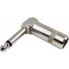 TRU COMPONENTS 1408822 jack konektor 6.35 mm zástrčka, zahnutá Pólů: 2 mono stříbrná 1 ks