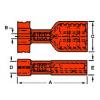 Molex 190030129 faston zásuvka vč. lisované objímky Šířka zástrčky: 4.75 mm Tloušťka konektoru: 0.81 mm plná izolace červená 1 ks
