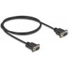 Delock sériový kabel [1x D-SUB zástrčka 9pólová - 1x D-SUB zástrčka 9pólová], 1 m, černá
