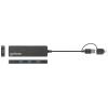 Manhattan 180863 USB Hub 4 porty USB-A USB 3.0 5 GBit/s černá 180863