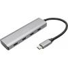 Digitus DA-70246 USB Hub 4 porty USB-A USB 3.1 Gen1 5 GBit/s s hliníkovým krytem tmavě šedá DA-70246