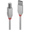 LINDY USB kabel USB 2.0 USB-A zástrčka, USB-B zástrčka 1.00 m šedá 36682