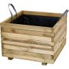 Siena Garden TAUNUS TANUSSLIM 60 Box na rostliny Borové dřevo, fleece přírodní, černá