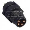 Průmyslová vidlice M8, 4 piny, 5 A / 30 V, IP67, černá