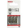 Bosch Bit šroubováku, Šestihran, 1/4 in, PZ3, celková délka: 25 mm, počet kusů: 3