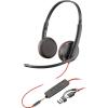 HP Poly Blackwire C3220 Headset uzavřená (Over Ear) kabelová stereo če...
