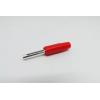 RS PRO Banánkový konektor, 50V, 10A, Červená, Vnější Pájecí, materiál kontaktu: Mosaz, délka: 43.8 mm, pokovení