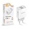 Chytrá síťová nabíječka ALIGATOR 2.4A, 2xUSB, smart IC, bílá
