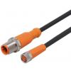 Kabel ovladače snímače, A: Vnější, A: M8 4, B: M12, 50 V ac, 60V dc 4, IP65, IP67, IP68, IP69K, řada: EVC ifm electronic