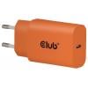 club3D CAC-3023 USB nabíječka, USB-C® zástrčka, 30 W, Power Delivery 3.0, oranžová