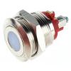 APEM Tlačítkový spínač, řada: AV IP65 SPST Okamžité Osvětlené 19.2 mm 50mA, barva LED: Červená 48 V dc 250 V ac
