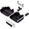 encitech DPPK15-BK-DMS-K 6355-0054-12 sada D-SUB zásuvková lišta 180 ° Pólů: 15 pájecí kalíšek 1 sada