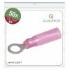 Quadrios 23C517 kulaté kabelové oko Průřez (max.)=1.5 mm² Ø otvoru=5.3 mm částečná izolace červená 50 ks Quadrios 23C517 kulaté kabelové oko Průřez (max.)=1.5 mm² Ø otvoru=5.3 mm částečná izolace červená 50 ks
