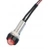 Indikátor pro montáž do panelu, řada: STR/LH/8/AC Series Zelená, typ žárovky: LED Volný přívod Oxley 8 mm, IP67