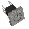 Tlačítko spínací PB61413L-1-101, 12 V DC / 50 mA, LED červená