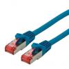 Roline Kat6 Ethernetové kabely, Modrá, Nízko dýmivý bezhalogenový 300 mm 8, typ pláště: Stíněné Stíněný