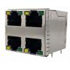 Amphenol Communications Solutions Konektor RJ45, řada: RJE4 Vnitřní Cat5e, počet cest: 8, Pravý úhel, Montáž na plošný