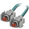 Phoenix Contact Cat5 Ethernetové kabely, řada: NBC, Modrá, Polyuretan, 48V 2 m 2, typ pláště: Stíněné Stíněný