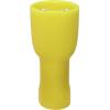 TRU COMPONENTS 1583091 faston zásuvka Šířka zástrčky: 6.30 mm Tloušťka konektoru: 0.80 mm 180 ° plná izolace žlutá 1 ks