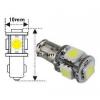 LED žárovka Ba7S 12 V / 1,5 W, bílá, 5× SMD5050 LED žárovka Ba7S 12 V / 1,5 W, bílá, 5× SMD5050