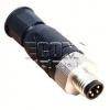 Průmyslová vidlice M8, 4 piny, 3 A / 30 V, IP67, černá Průmyslová vidlice M8, 4 piny, 3 A / 30 V, IP67, černá