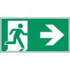 Brady Konec znamení, Polyester Emergency Exit Right, Modrá, Žlutá, Zelená, Černá, Červená (RAL 3001-GL) Brady Konec znamení, Polyester Emergency Exit Right, Modrá, Žlutá, Zelená, Černá, Červená (RAL 3001-GL)