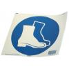 Brady Povinná značka, Polybutylentereftalát, Bílá, Modrá Foot Protection Must Be Worn Samolepicí Brady Povinná značka, Polybutylentereftalát, Bílá, Modrá Foot Protection Must Be Worn Samolepicí