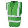 Leo Workwear Zelená Recyklovaný polyester Reflexní vesta 4XL Leo Workwear Zelená Recyklovaný polyester Reflexní vesta 4XL