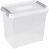 Curver 243859 Úložný box, HANDY, stohovatelné, (d x š x v) 294 x 194 x 254 mm, transparentní, stříbrná, 1 ks