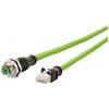 Metz Connect 142M2X25010 M 12 síťové kabely, propojovací kabely CAT 6A S/FTP 1.00 m zelená krytí PUR, odolné proti kyselinám, odolné proti ozonu, odolné proti Metz Connect 142M2X25010 M 12 síťové kabely, propojovací kabely CAT 6A S/FTP 1.00 m zelená krytí PUR, odolné proti kyselinám, odolné proti ozonu, odolné proti