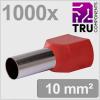 TRU COMPONENTS TC-13377252 dutinka 10 mm² částečná izolace červená 1000 ks