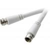 SpeaKa Professional SAT kabel [1x F zástrčka - 1x F zástrčka] 1.50 m 90 dB bílá