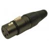 RS PRO Konektor XLR, barva Černá, počet kontaktů: 3, orientace těla: Rovný Vnitřní, pokovení: Stříbrná, Kabel