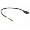 Delock USB kabel USB 2.0 USB Micro-B zástrčka, Otevřené konce kabelu 0.20 m černá 85541 Delock USB kabel USB 2.0 USB Micro-B zástrčka, Otevřené konce kabelu 0.20 m černá 85541