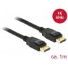 Delock DisplayPort kabel Konektor DisplayPort, Konektor DisplayPort 1.00 m černá 83805 pozlacené kontakty Kabel DisplayPort