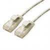 Roline Cat6a Ethernetové kabely, řada: 21.15, Šedá, Nízko dýmivý bezhalogenový 1 m 8, typ pláště: Nestíněný Nestíněný