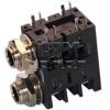 Jack zásuvka 6,3 mm ACJM-MHDCM, panel, 2× mono, spínač Jack zásuvka 6,3 mm ACJM-MHDCM, panel, 2× mono, spínač