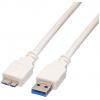 Value USB kabel USB 3.2 Gen1 USB-A zástrčka, USB Micro-B zástrčka 2.00 m bílá stíněný 11.99.8875 Value USB kabel USB 3.2 Gen1 USB-A zástrčka, USB Micro-B zástrčka 2.00 m bílá stíněný 11.99.8875