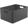 Rotho 1166808853 Úložný koš, (d x š x v) 43 x 33 x 21.5 cm, antracitová, 1 ks