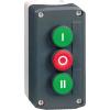 Schneider Electric Ovládací tlačítková stanice Vratná pružina, řada: Harmony IP66 2 NO, 1 NC Zelená, Červená