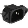 RS PRO Konektor IEC C14, orientace těla: Rovný, Montáž do panelu Vnější, 250V 10A RS PRO Konektor IEC C14, orientace těla: Rovný, Montáž do panelu Vnější, 250V 10A